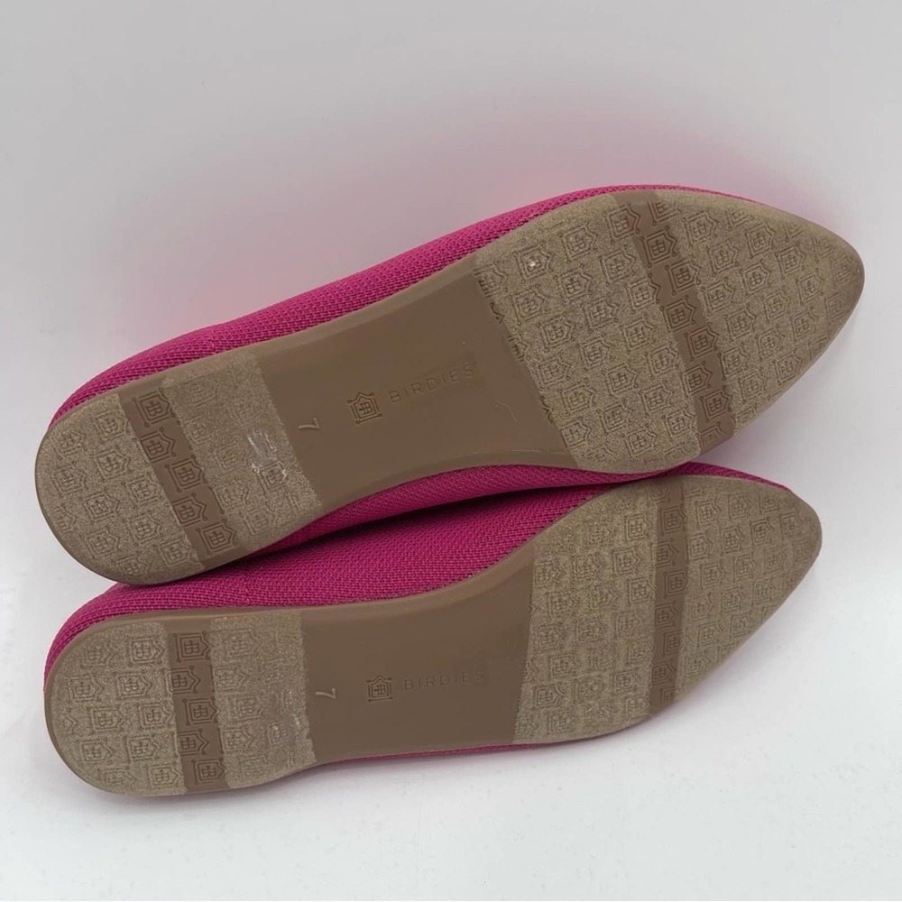 BIRDIES Shoes Blackbird Pointed Flats Slip On Pink & Orange Washable NWT Size 7 - Picture 9 of 9
